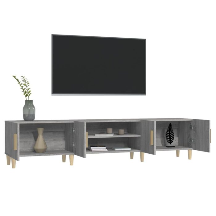 Meuble TV sonoma gris 180x31,5x40 cm bois d'ingénierie – Image 3
