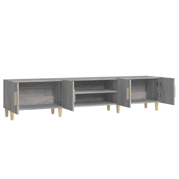 Meuble TV sonoma gris 180x31,5x40 cm bois d'ingénierie – Image 5