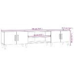 Meuble TV sonoma gris 180x31,5x40 cm bois d'ingénierie – Image 8