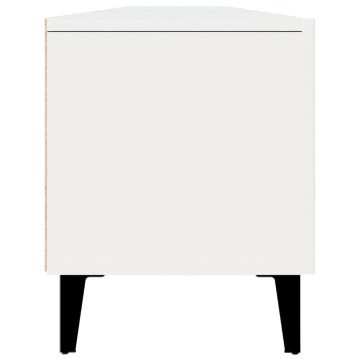 Meuble TV blanc 180x31,5x40 cm bois d'ingénierie – Image 6