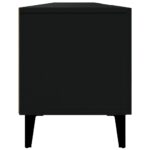 Meuble TV noir 180x31,5x40 cm bois d'ingénierie – Image 6