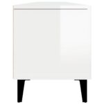 Meuble TV blanc brillant 180x31,5x40 cm bois d'ingénierie – Image 6