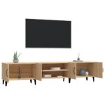 Meubles TV chêne sonoma 180x31,5x40 cm bois d'ingénierie – Image 3