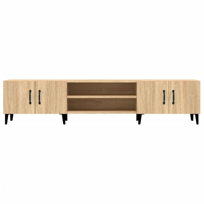 Meubles TV chêne sonoma 180x31,5x40 cm bois d'ingénierie – Image 4