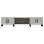 Meuble TV gris béton 180x31,5x40 cm bois d'ingénierie – Image 4