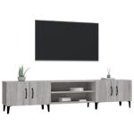Meuble TV sonoma gris 180x31,5x40 cm bois d'ingénierie – Image 2