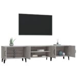 Meuble TV sonoma gris 180x31,5x40 cm bois d'ingénierie – Image 3
