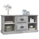 Meuble TV gris béton 99,5x35,5x48 cm bois d'ingénierie – Image 2