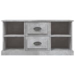 Meuble TV gris béton 99,5x35,5x48 cm bois d'ingénierie – Image 4