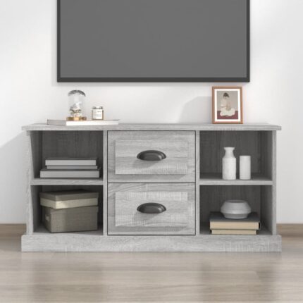 Meuble TV sonoma gris 99,5x35,5x48 cm bois d'ingénierie