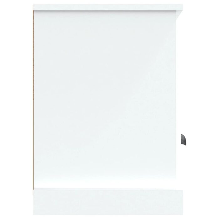 Meuble TV blanc 100x35x50 cm bois d'ingénierie – Image 6