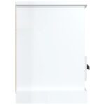 Meuble TV blanc brillant 100x35x50 cm bois d'ingénierie – Image 6