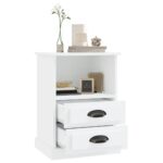 Tables de chevet 2 pcs blanc 43x36x60 cm – Image 3