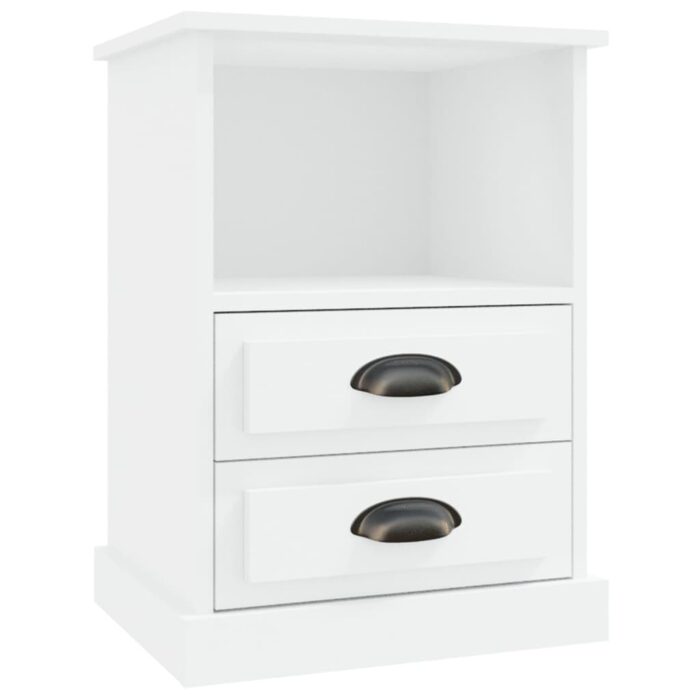 Tables de chevet 2 pcs blanc 43x36x60 cm – Image 4