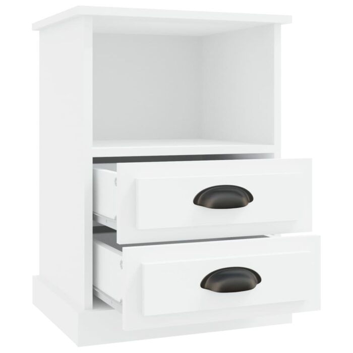 Tables de chevet 2 pcs blanc 43x36x60 cm – Image 6