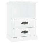 Tables de chevet 2 pcs blanc brillant 43x36x60 cm – Image 4