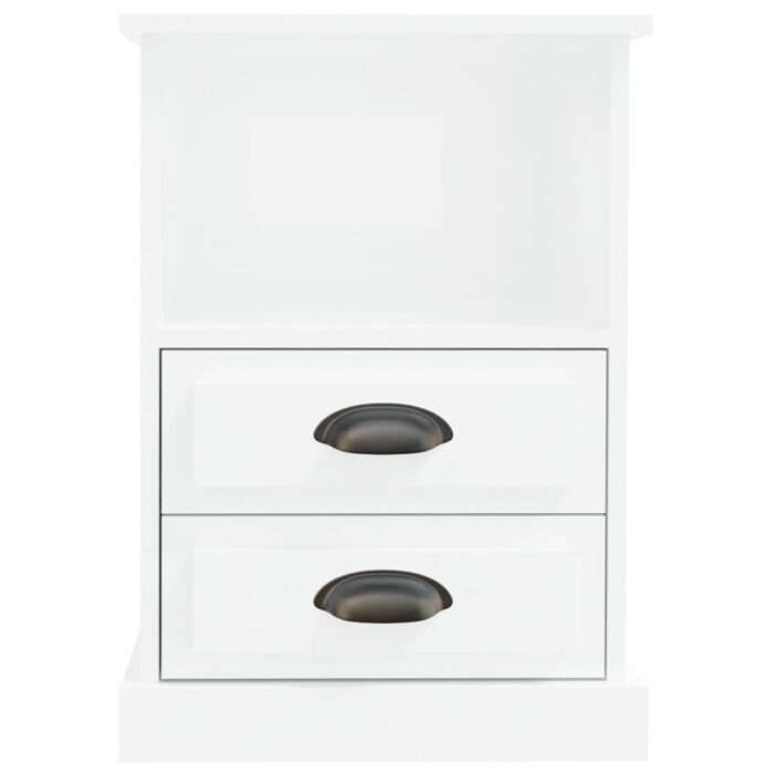 Tables de chevet 2 pcs blanc brillant 43x36x60 cm – Image 5