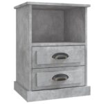 Tables de chevet 2 pcs gris béton 43x36x60 cm – Image 4