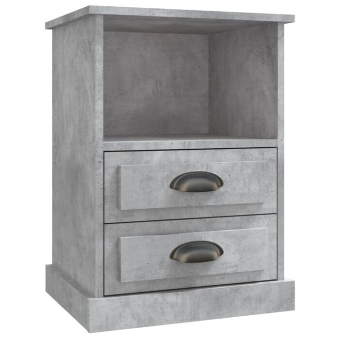 Tables de chevet 2 pcs gris béton 43x36x60 cm – Image 4