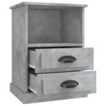 Tables de chevet 2 pcs gris béton 43x36x60 cm – Image 6