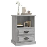 Tables de chevet 2 pcs sonoma gris 43x36x60 cm – Image 2