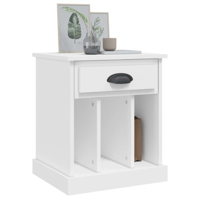 Tables de chevet 2 pcs blanc 43x36x50 cm – Image 2