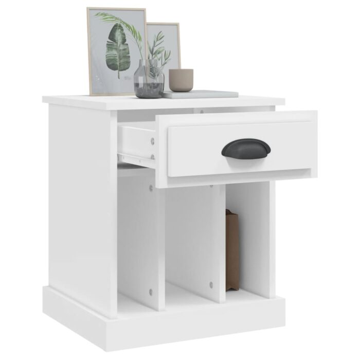Tables de chevet 2 pcs blanc 43x36x50 cm – Image 3