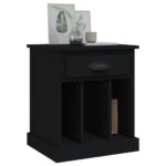 Tables de chevet 2 pcs noir 43x36x50 cm – Image 2