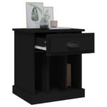 Tables de chevet 2 pcs noir 43x36x50 cm – Image 3