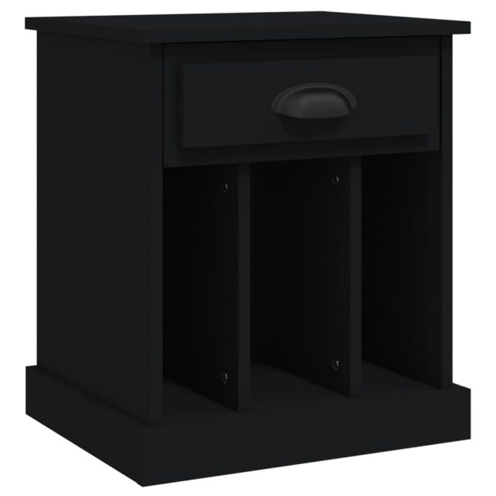 Tables de chevet 2 pcs noir 43x36x50 cm – Image 4