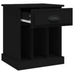 Tables de chevet 2 pcs noir 43x36x50 cm – Image 5