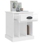 Tables de chevet 2 pcs blanc brillant 43x36x50 cm – Image 3