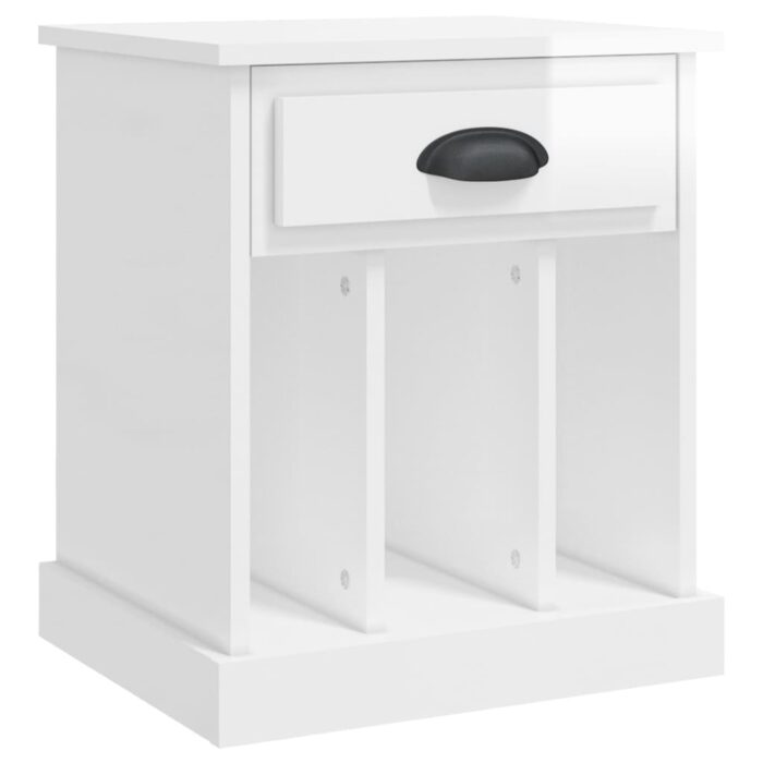 Tables de chevet 2 pcs blanc brillant 43x36x50 cm – Image 4