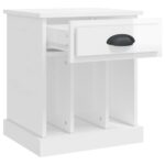 Tables de chevet 2 pcs blanc brillant 43x36x50 cm – Image 5