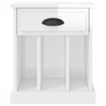 Tables de chevet 2 pcs blanc brillant 43x36x50 cm – Image 6