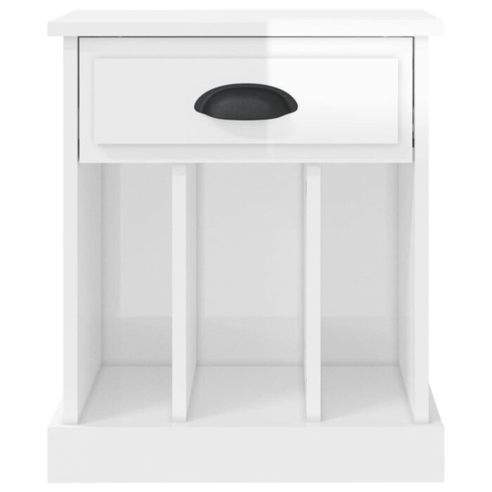 Tables de chevet 2 pcs blanc brillant 43x36x50 cm – Image 6