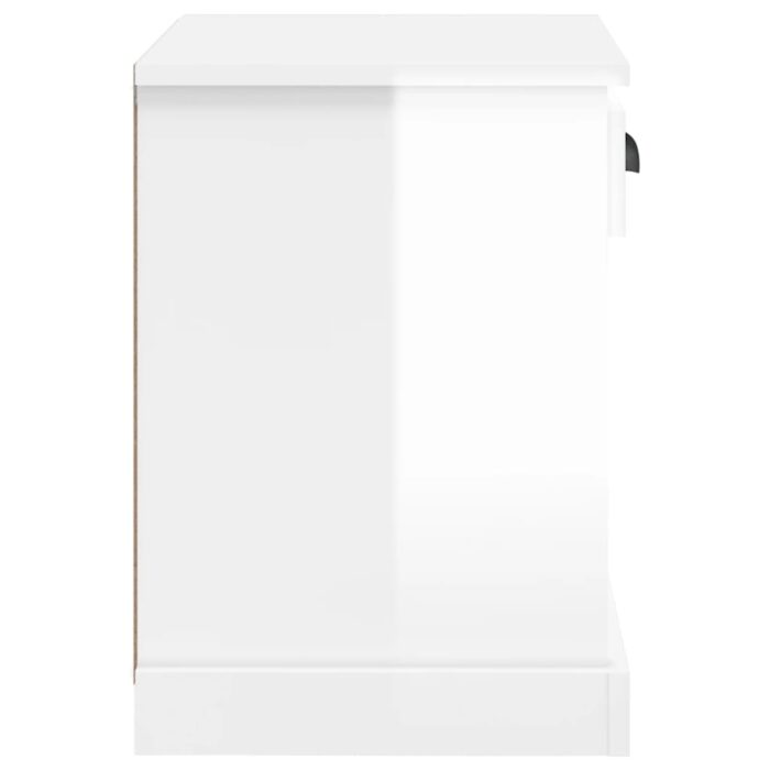 Tables de chevet 2 pcs blanc brillant 43x36x50 cm – Image 7