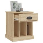 Table de chevet chêne sonoma 43x36x50 cm – Image 3