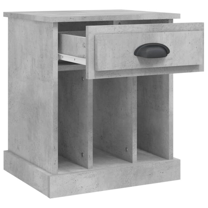Table de chevet gris béton 43x36x50 cm – Image 4