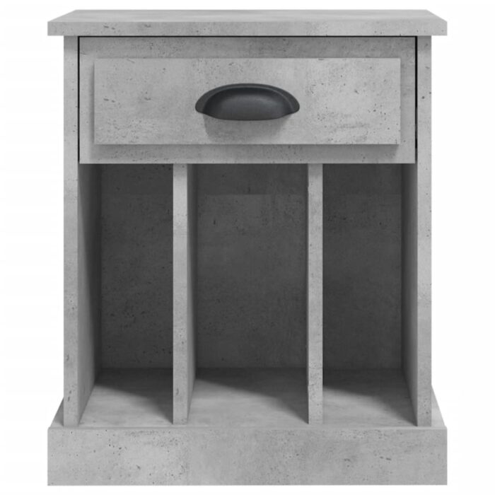 Table de chevet gris béton 43x36x50 cm – Image 5