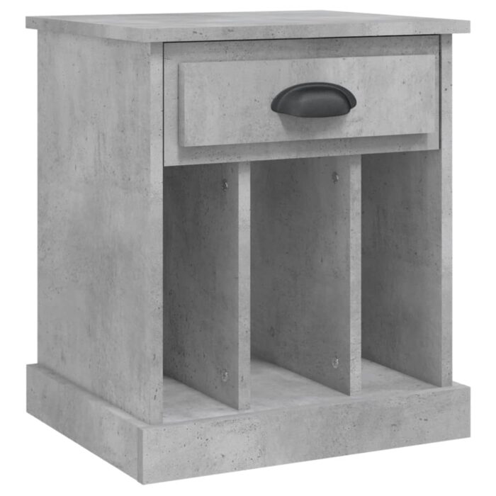 Tables de chevet 2 pcs gris béton 43x36x50 cm – Image 4