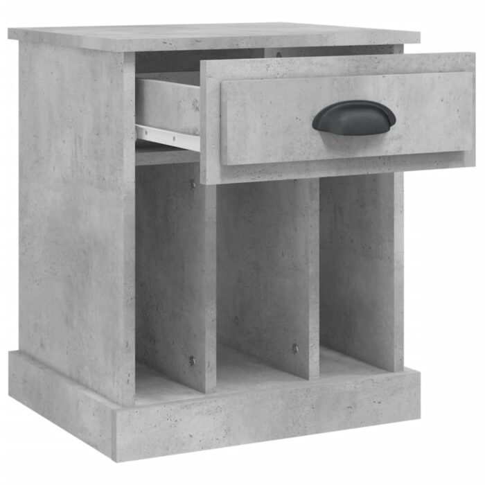 Tables de chevet 2 pcs gris béton 43x36x50 cm – Image 5