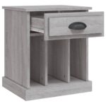 Table de chevet sonoma gris 43x36x50 cm – Image 4