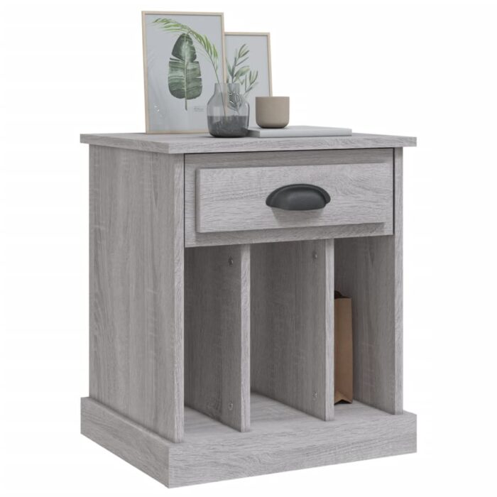 Tables de chevet 2 pcs sonoma gris 43x36x50 cm – Image 2