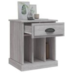 Tables de chevet 2 pcs sonoma gris 43x36x50 cm – Image 3