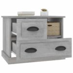 Table de chevet gris béton 60x39x45 cm – Image 3