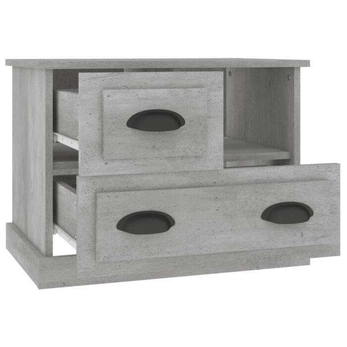 Table de chevet gris béton 60x39x45 cm – Image 4