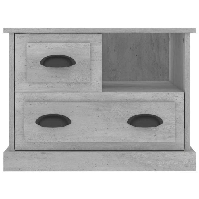 Table de chevet gris béton 60x39x45 cm – Image 5