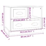 Table de chevet gris béton 60x39x45 cm – Image 9