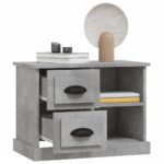 Table de chevet gris béton 60x35,5x45 cm – Image 3